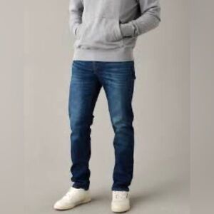 American Eagle Outfitters Men’s 38x34 Slim Straight Leg Jeans 100% Cotton, Denim